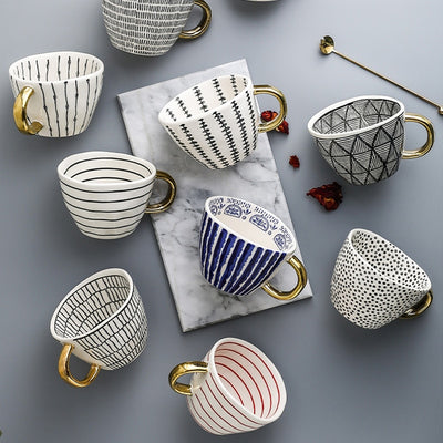 geometric coffee mugs